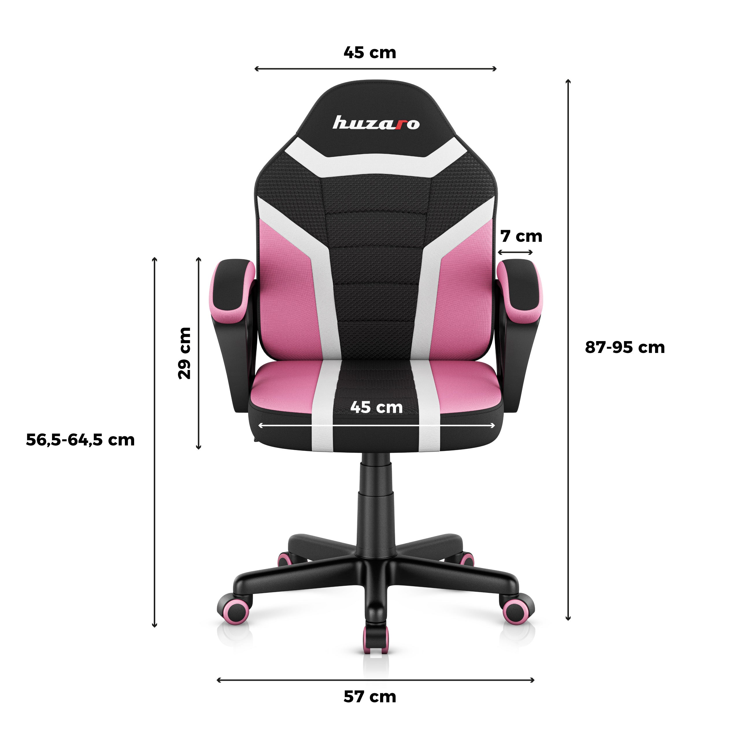 Herní židle pro dítě HUZARO RANGER 1.0 Pink Mesh