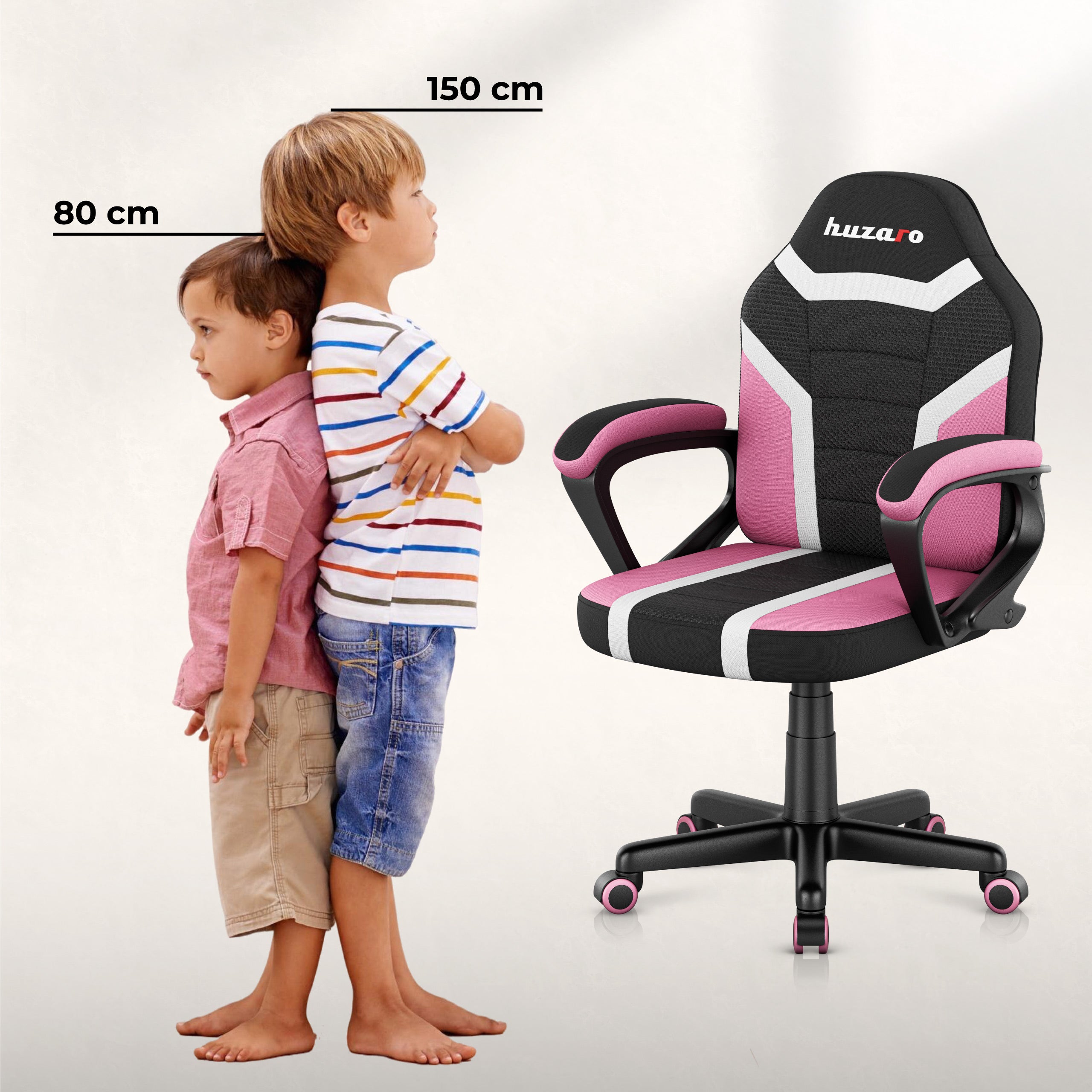 Herní židle pro dítě HUZARO RANGER 1.0 Pink Mesh