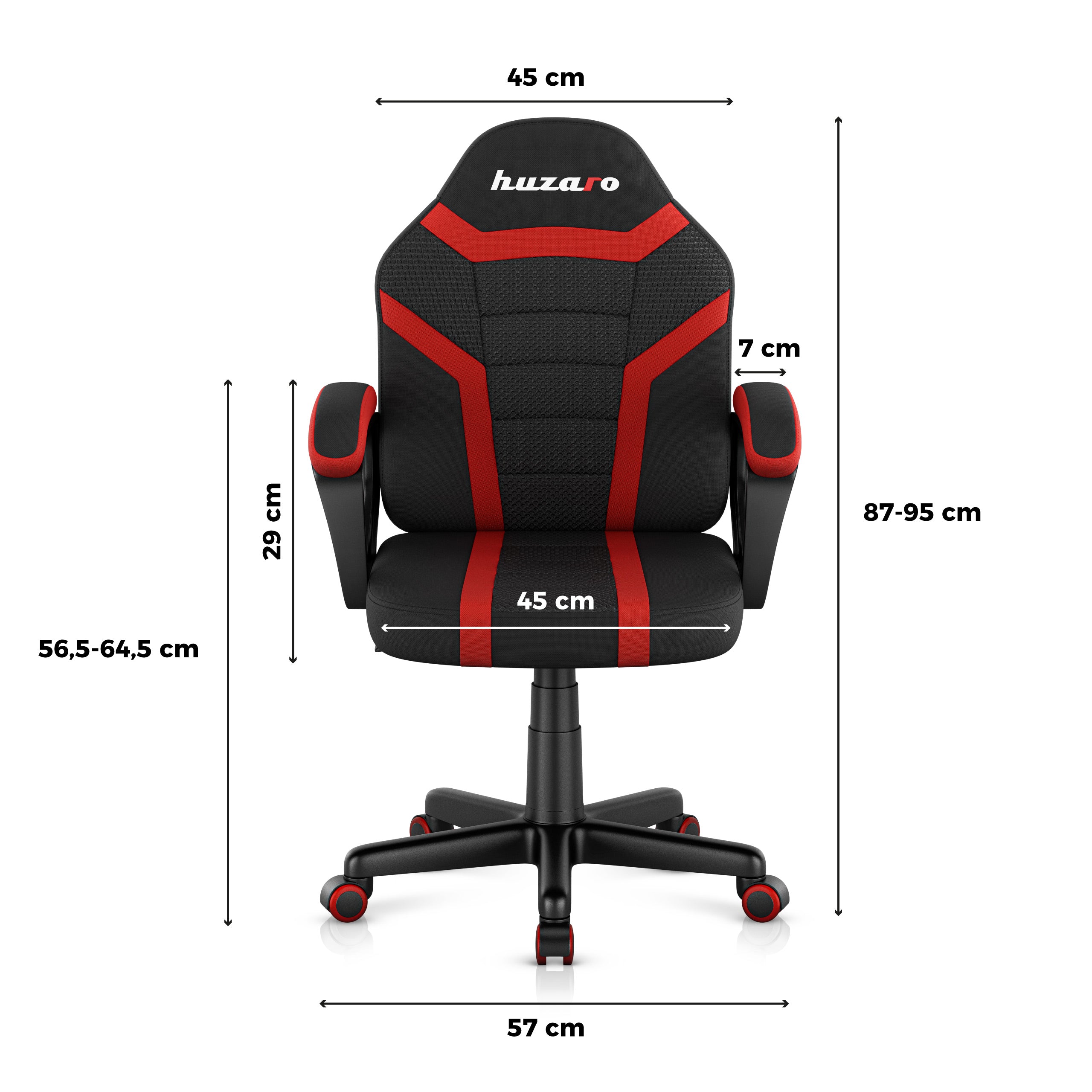 Dětská herní židle HUZARO RANGER 1.0 Red Mesh