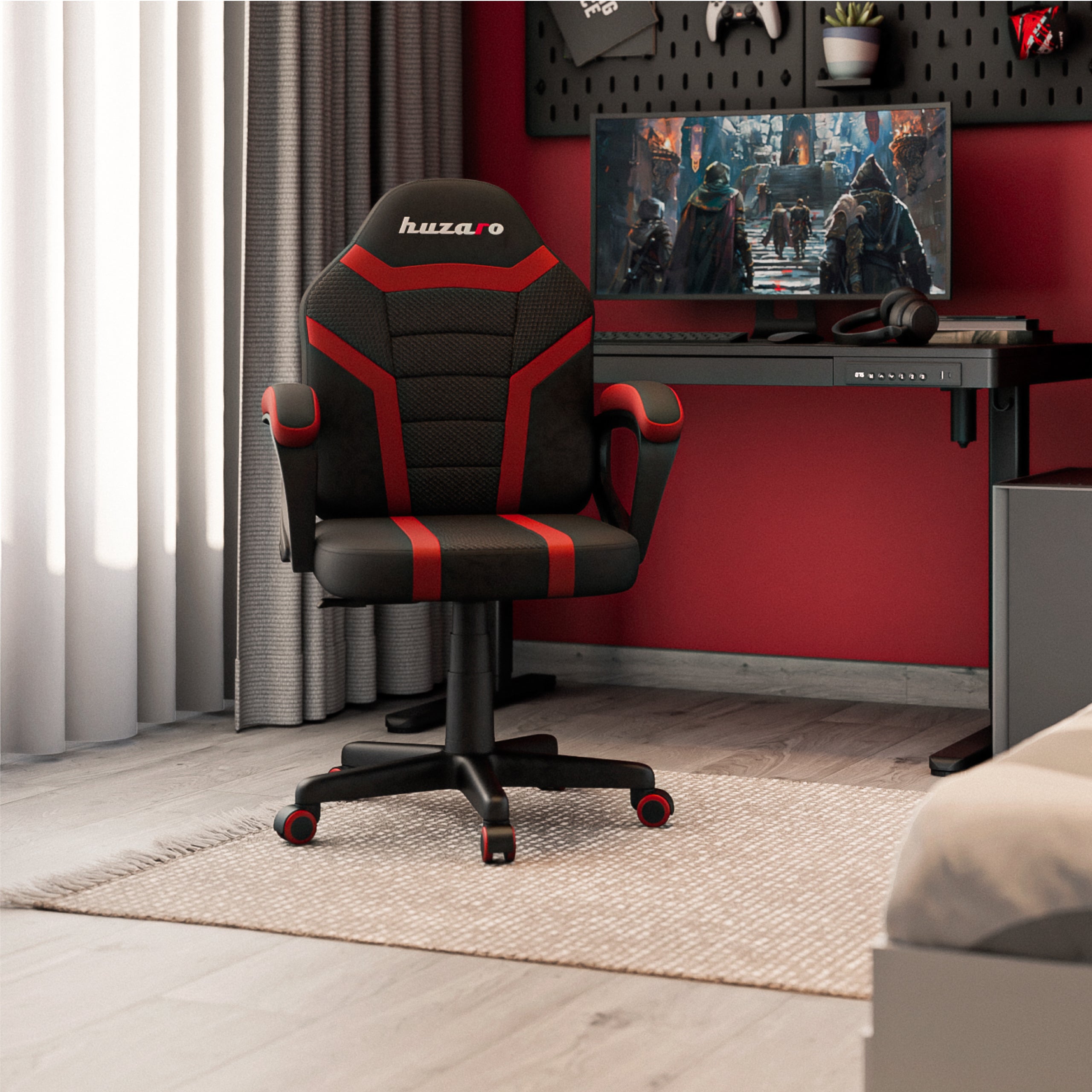 Dětská herní židle HUZARO RANGER 1.0 Red Mesh