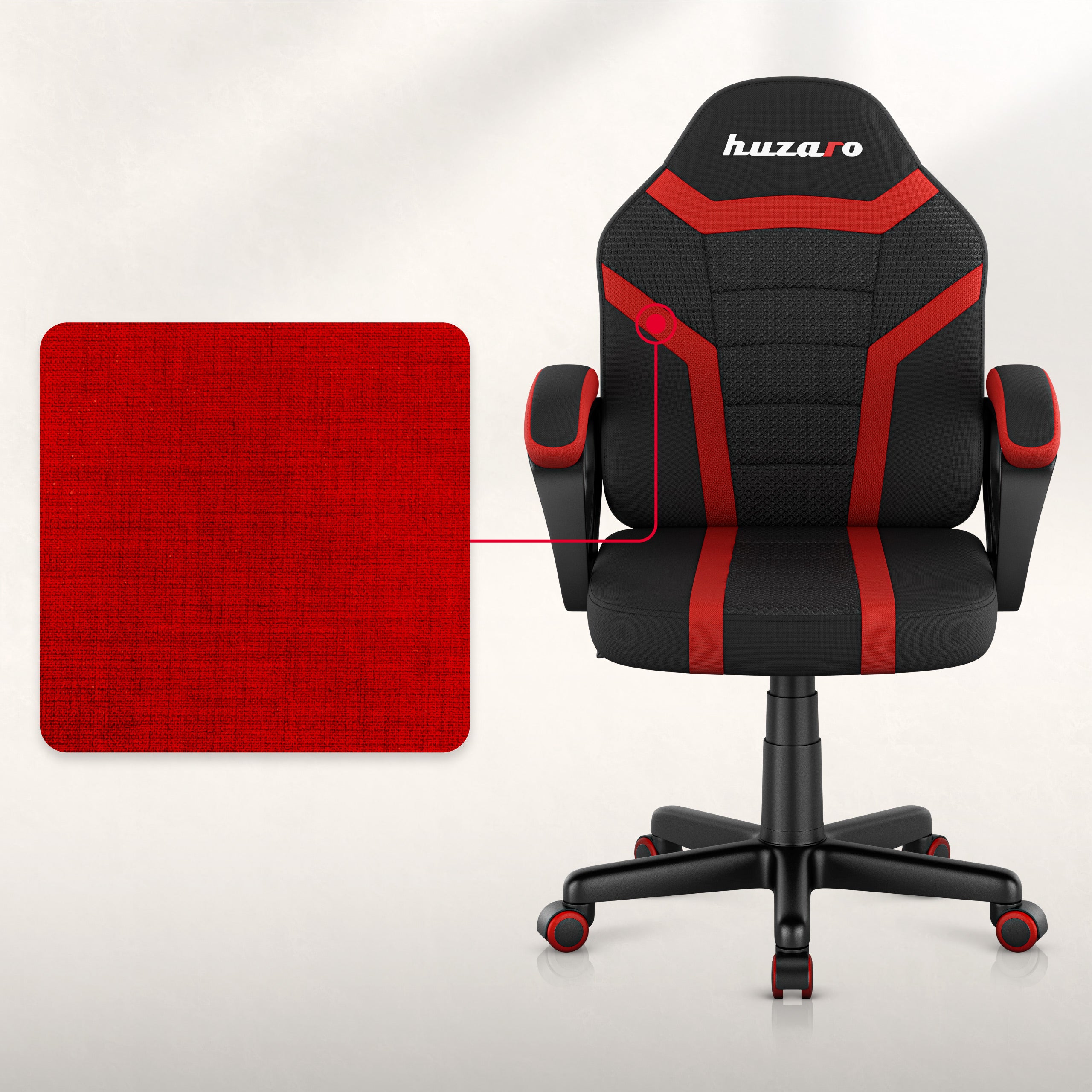 Dětská herní židle HUZARO RANGER 1.0 Red Mesh