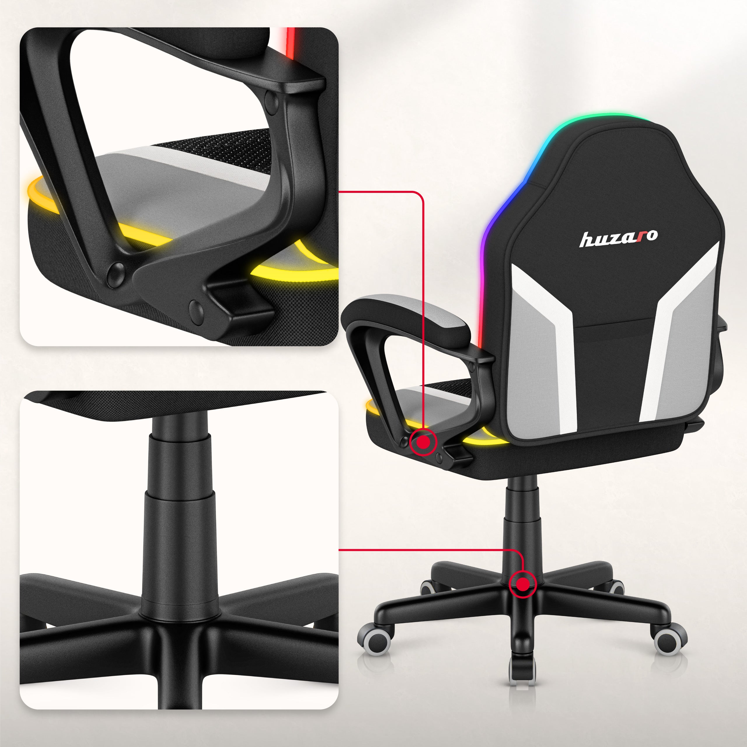Herní křeslo pro děti Huzaro Ranger 1.0 RGB