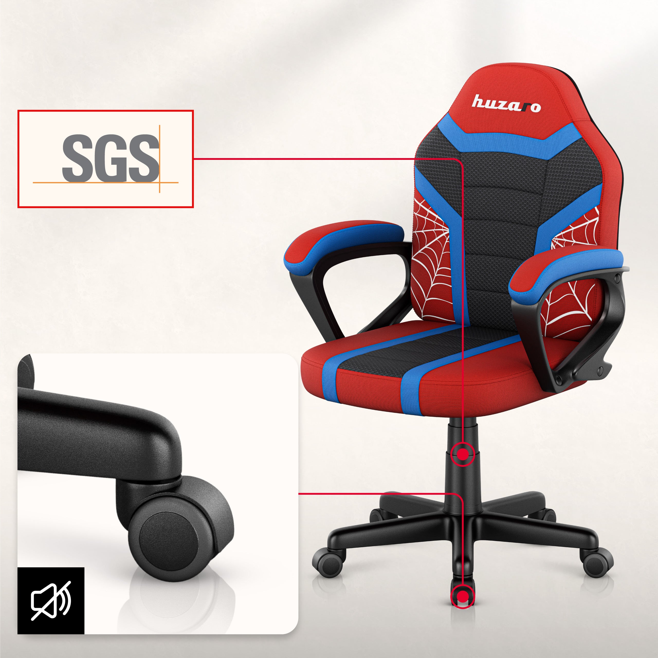 Herní křeslo pro děti Huzaro Ranger 1.0 Spider Mesh