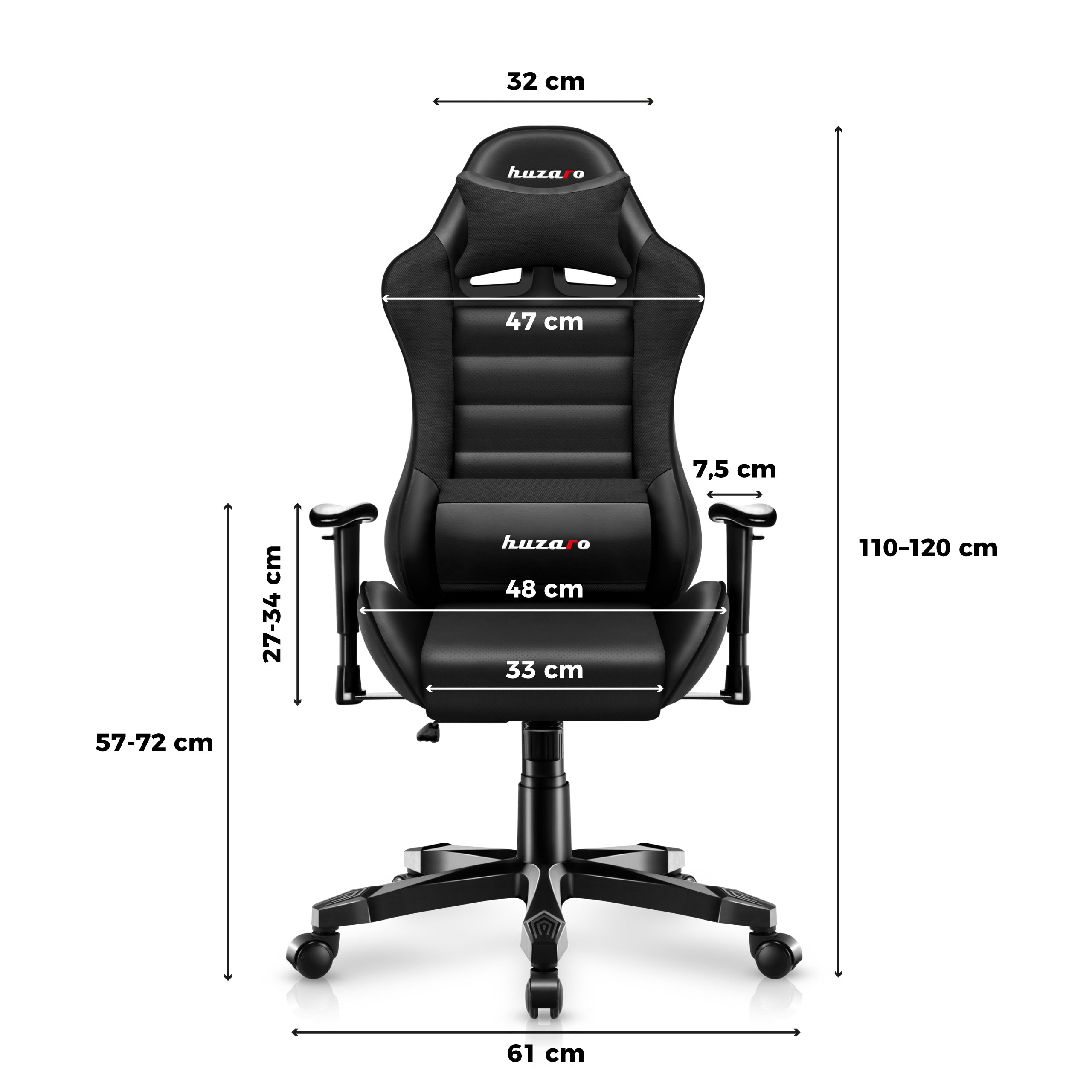 Herní židle pro děti HUZARO RANGER 6.0 Black