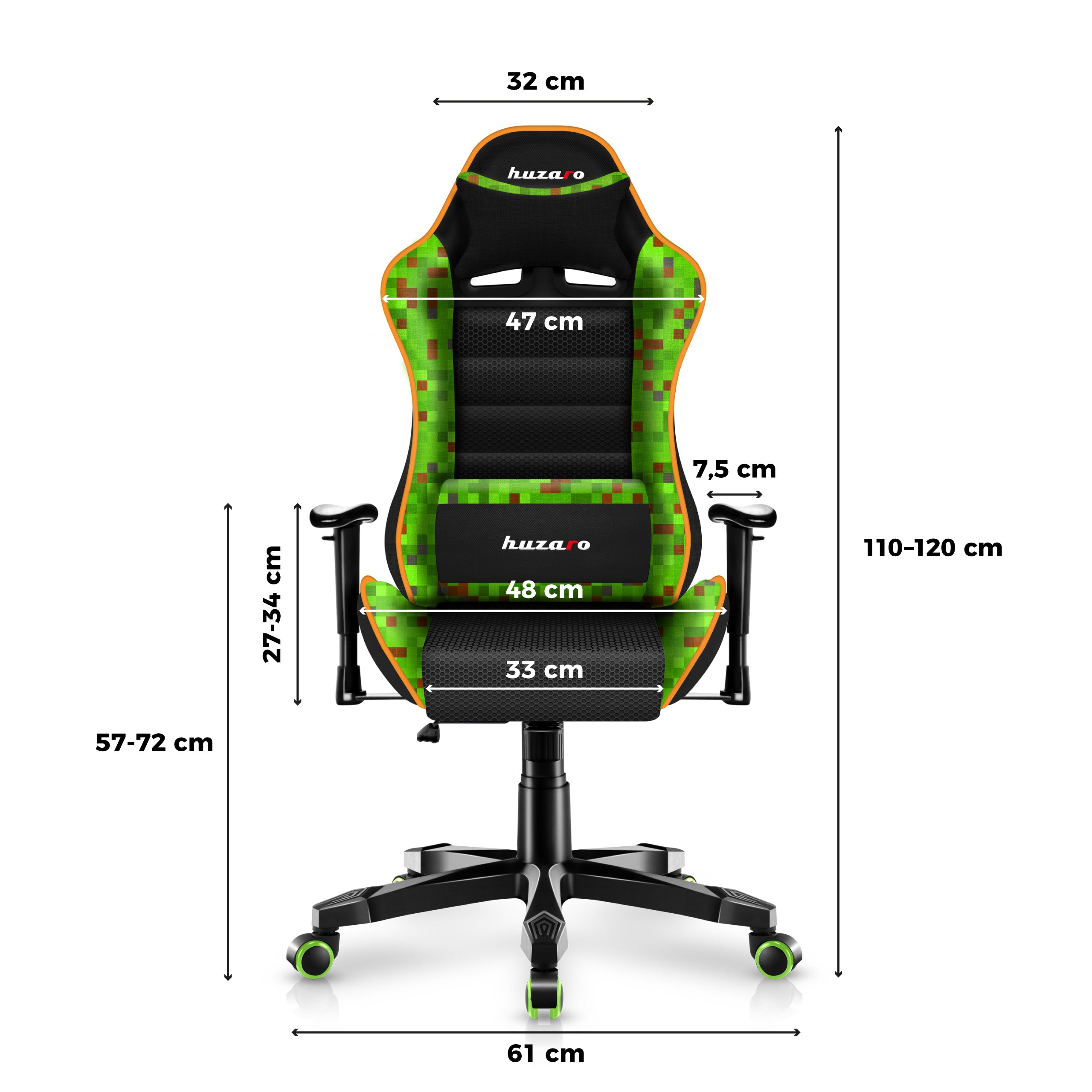 Herní židle pro dítě HUZARO RANGER 6.0 Pixel Mesh