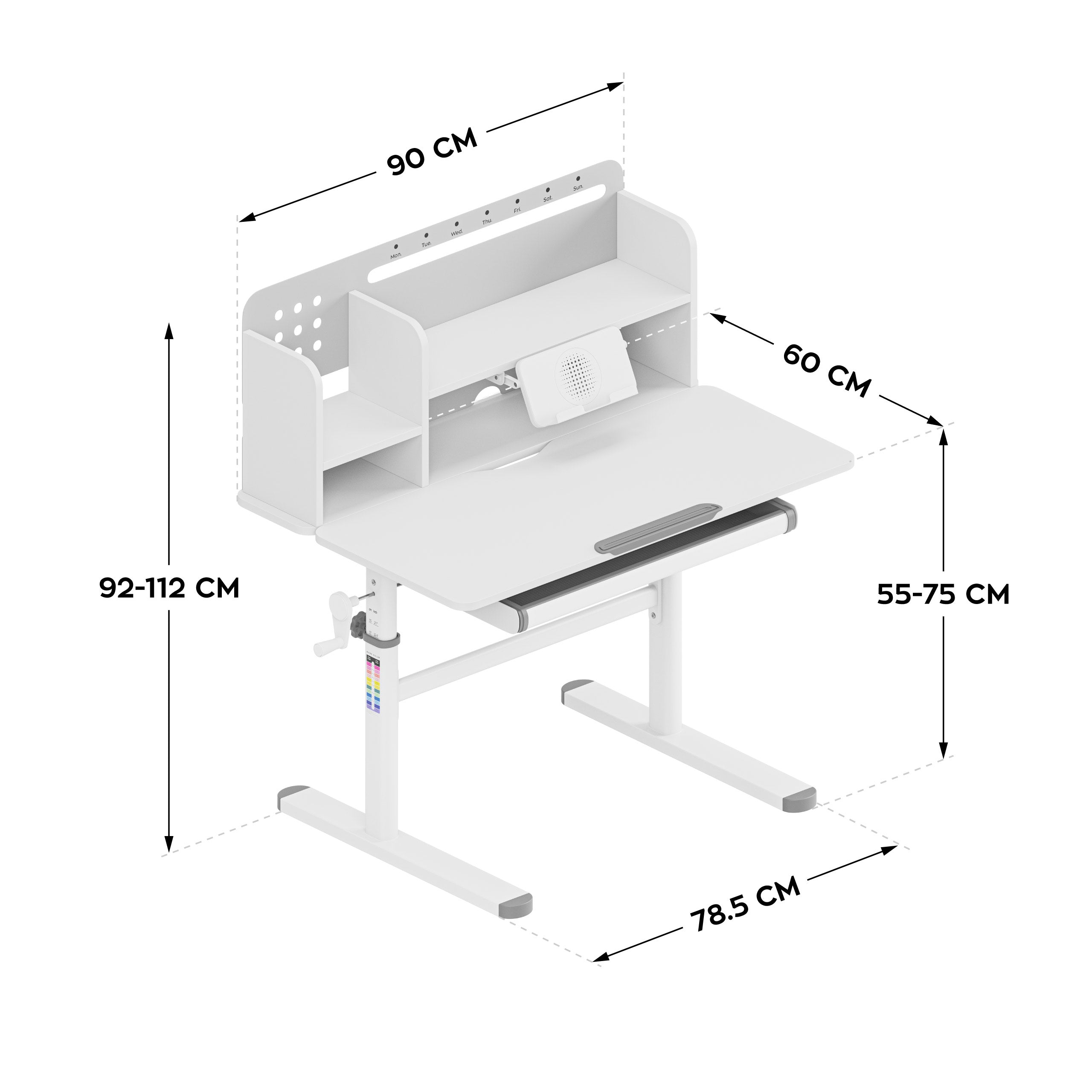 Ergonomický dětský stůl Mark Adler Study 5.0 Grey 90 cm