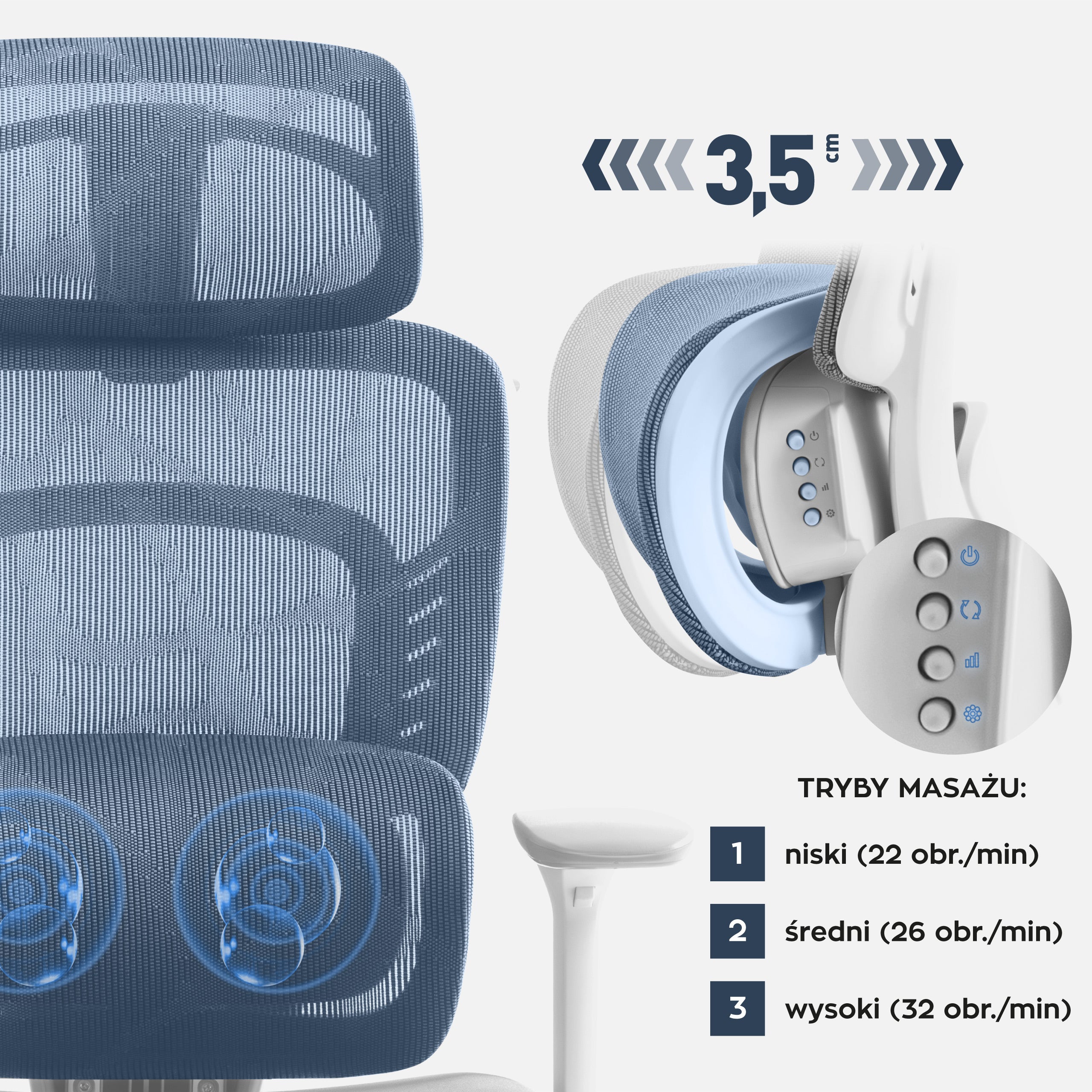 Kancelářské křeslo s masáží Mark Adler Visioner 6.1 Grey