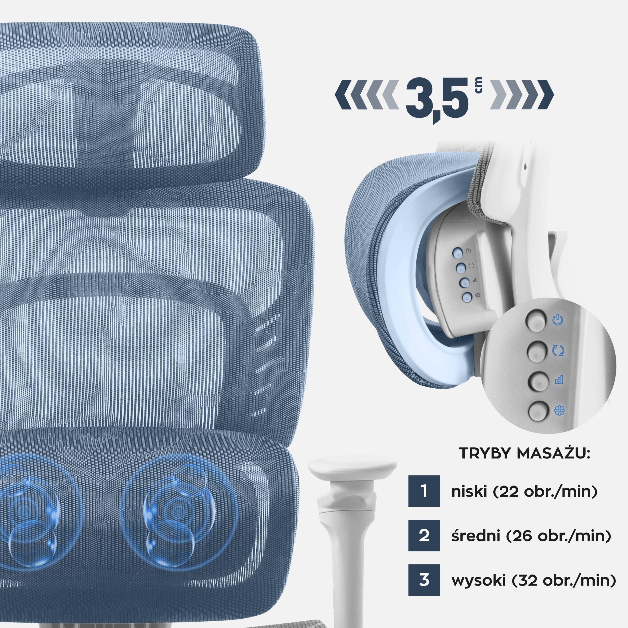 Kancelářské křeslo s masáží Mark Adler Visioner 8.3 Grey