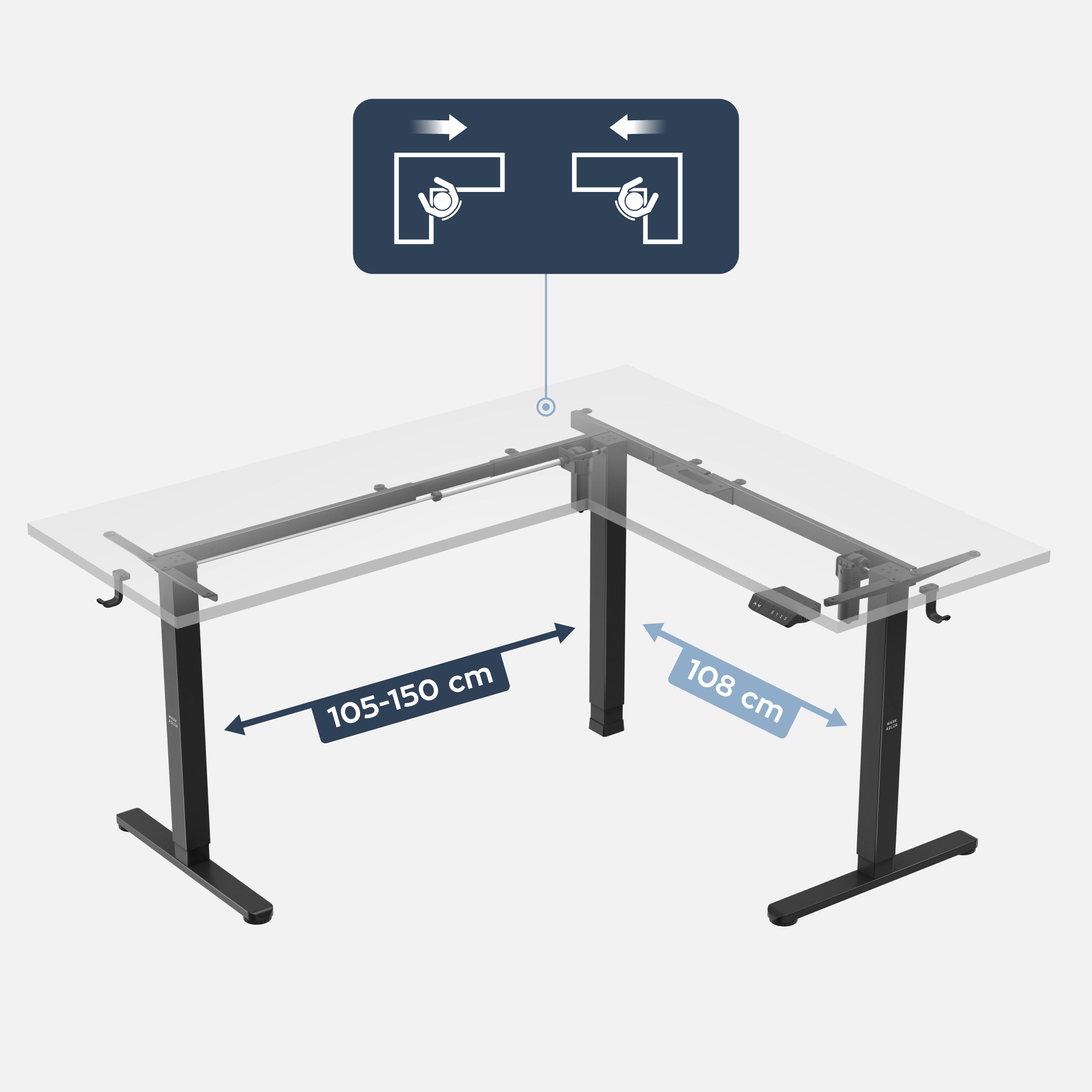 Dvousilníkový elektrický rám stolu Mark Adler Xeno 7.6